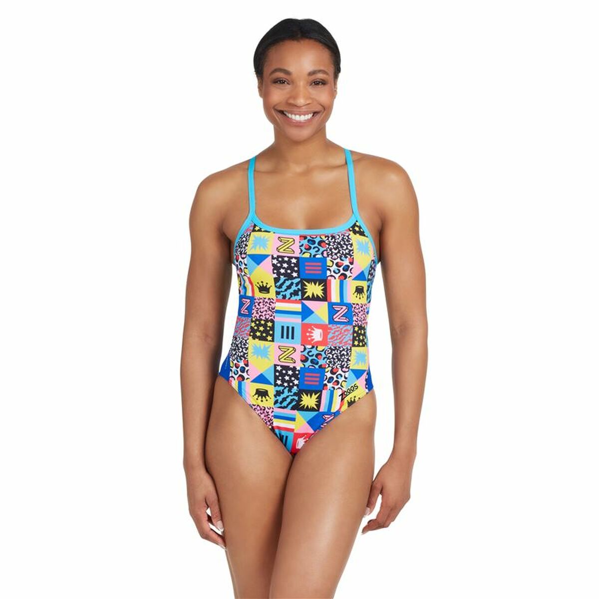 Women’s Bathing Costume Zoggs Sky Back E+ Blue