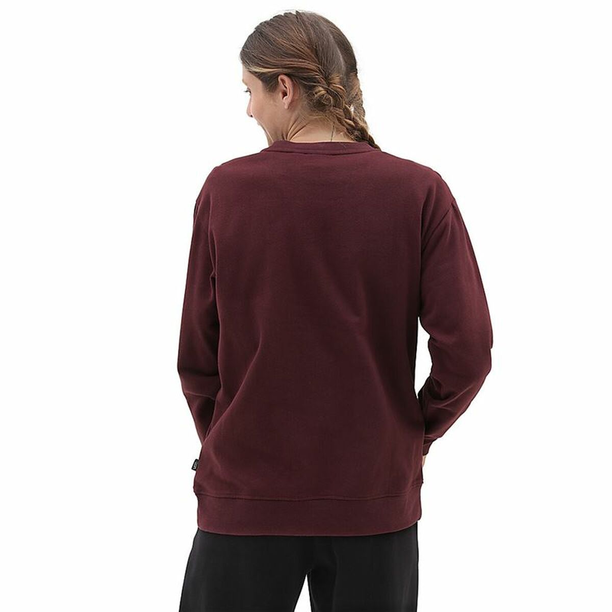 Women’s Sweatshirt without Hood Vans Lock Box Crew-B Maroon