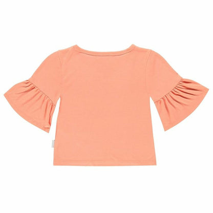 Child's Short Sleeve T-Shirt Converse  Ruffle  Salmon - Yokefinds Ireland