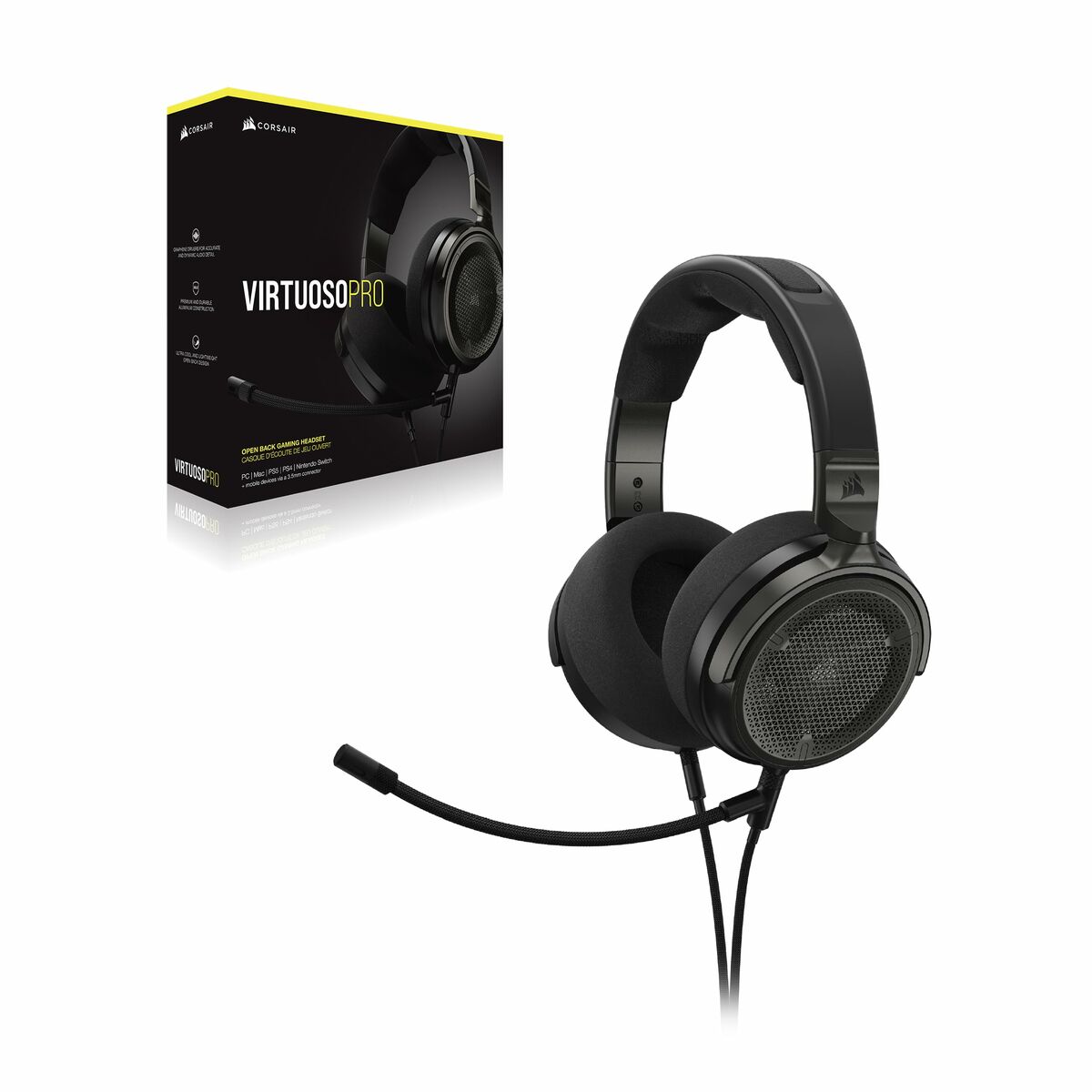 Headphones with Microphone Corsair Virtuoso Pro Black