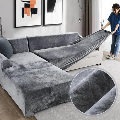 Shaped Sofa Velvet Covers for Living Room - yokefinds.ie