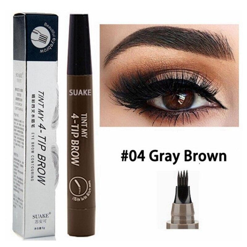 3D 5 Color Waterproof Natural Eyebrow Pencil - yokefinds.ie