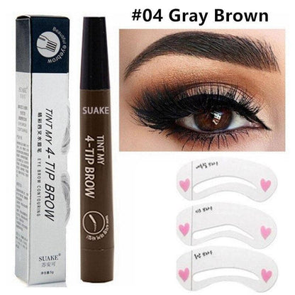 3D 5 Color Waterproof Natural Eyebrow Pencil - yokefinds.ie