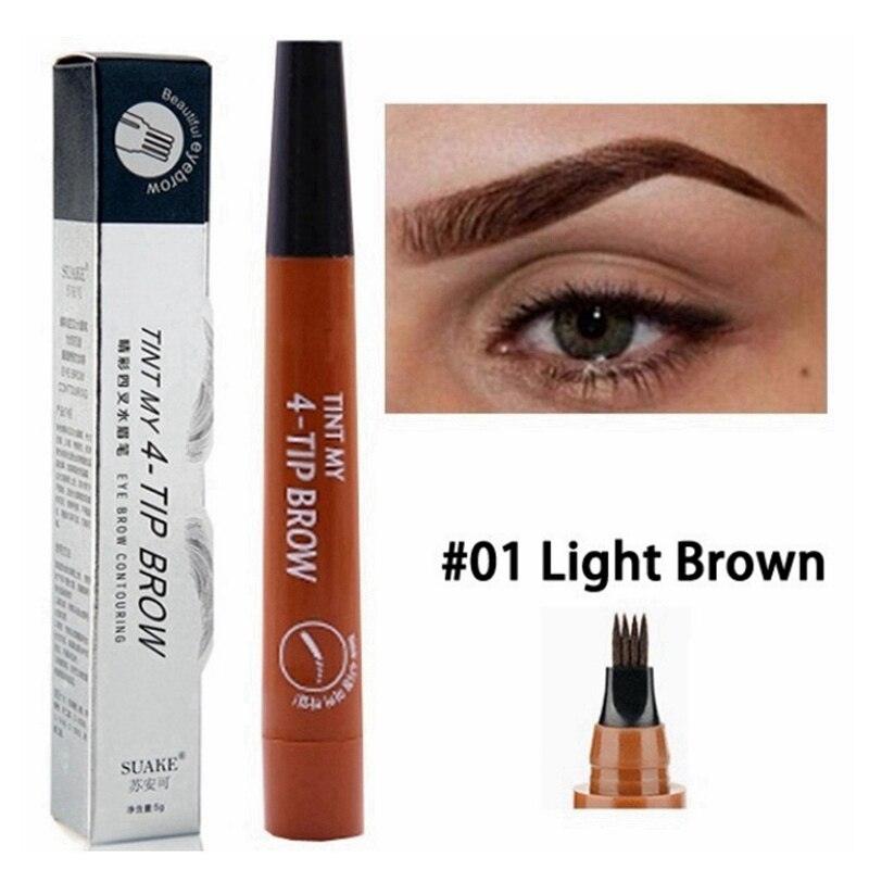 3D 5 Color Waterproof Natural Eyebrow Pencil - yokefinds.ie