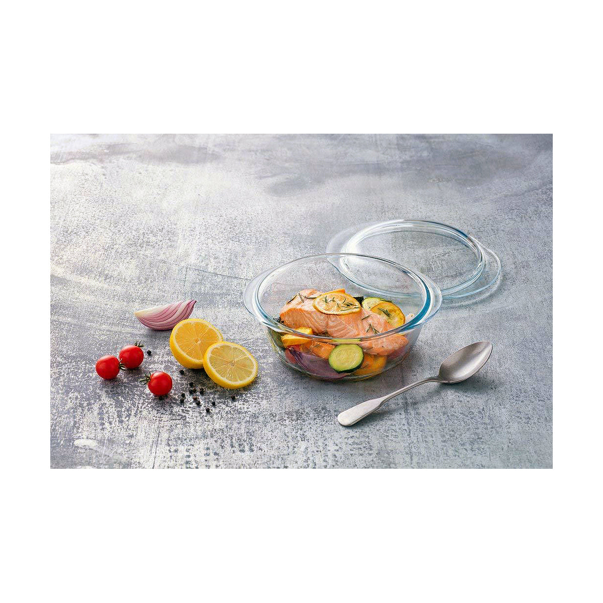 Casserole with lid Pyrex Essentials Transparent Glass 2,1 L