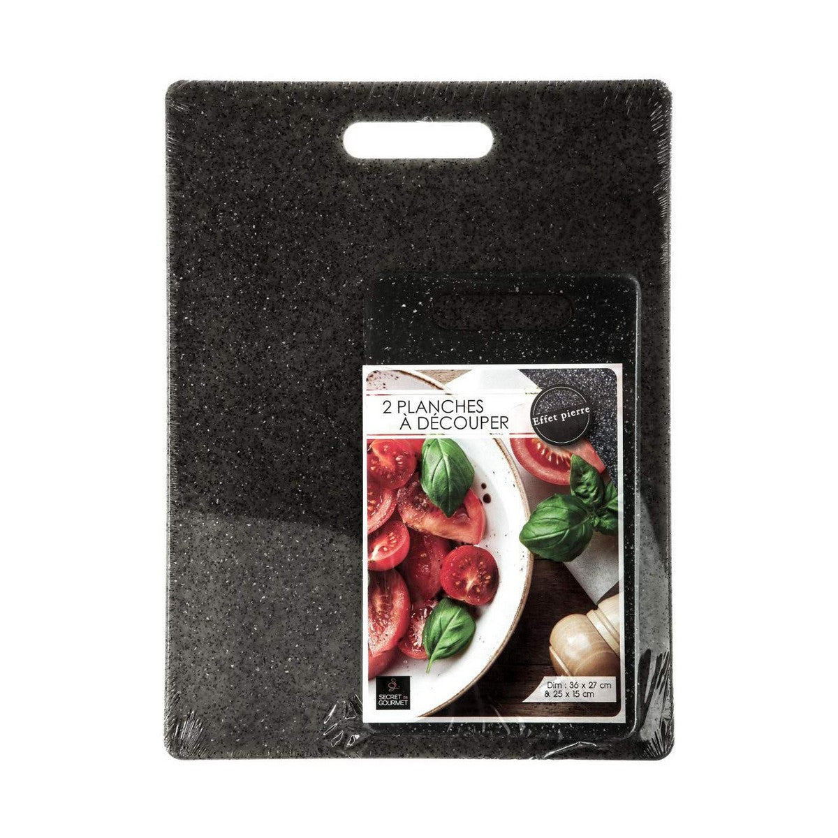 Cutting board 5five 2 Pieces Black polypropylene