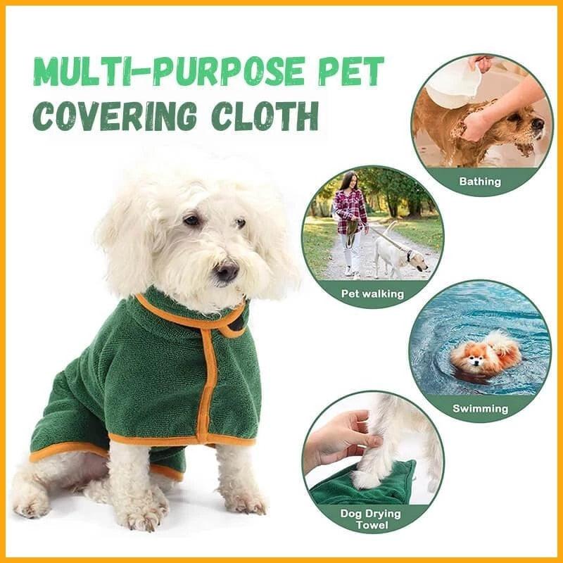 Microfiber Absorbent Pet Drying Coat - yokefinds.ie