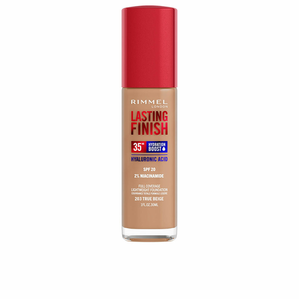 Crème Make-up Base Rimmel London Lasting Finish Nº 203 True Beige Spf 20 30 ml