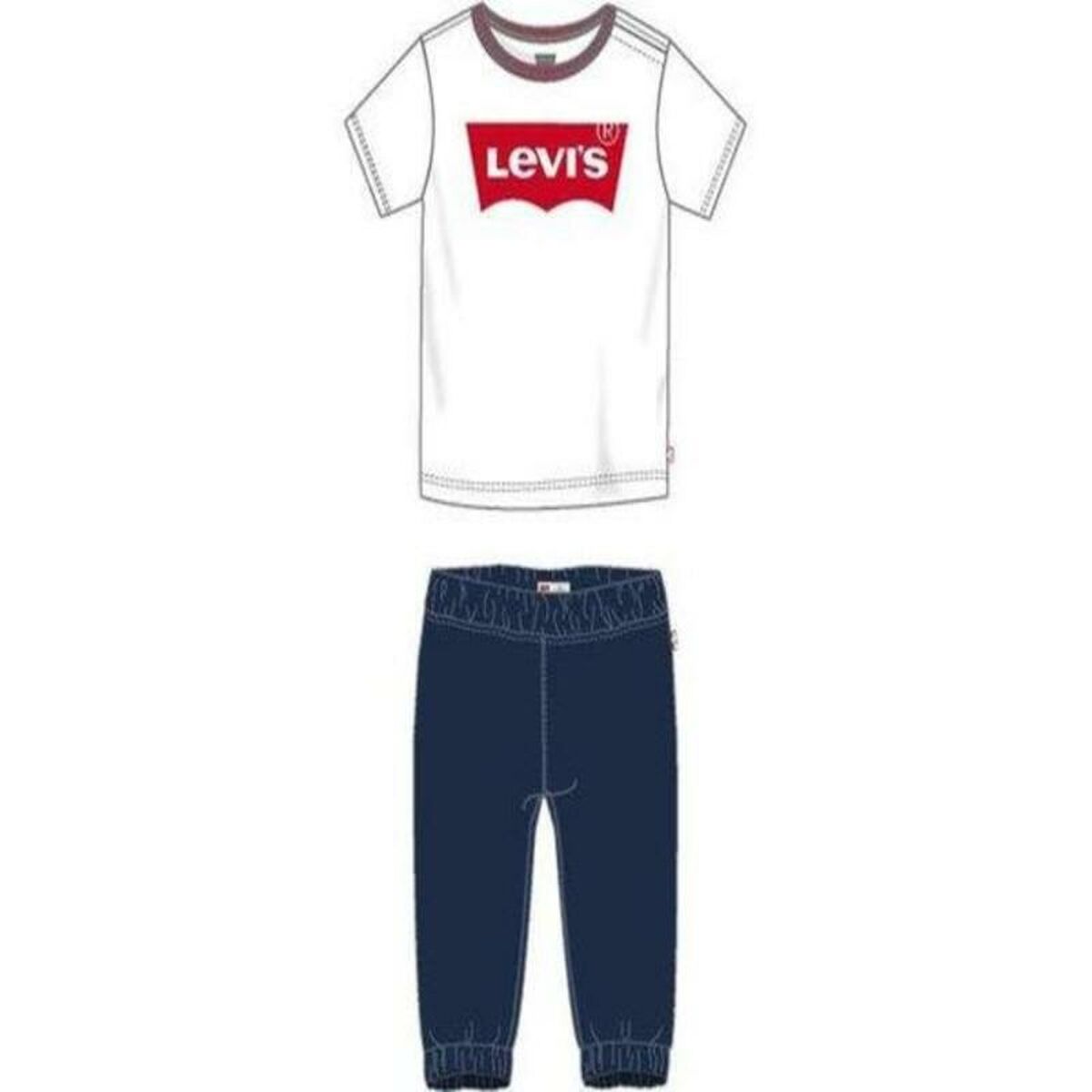 Sports Outfit for Baby TWILL JOGGER Levi's 6EA924-001  White - Yokefinds Ireland