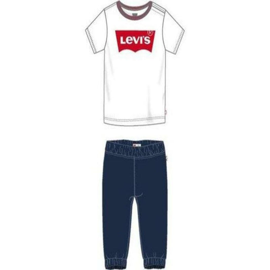 Sports Outfit for Baby TWILL JOGGER Levi's 6EA924-001  White - Yokefinds Ireland