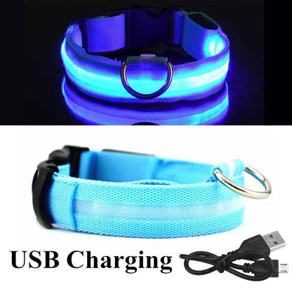 Adjustable LED Glowing Pet Collar - yokefinds.ie