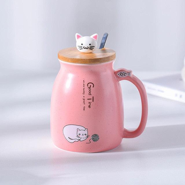 450ml Ceramics Cat Mug - yokefinds.ie