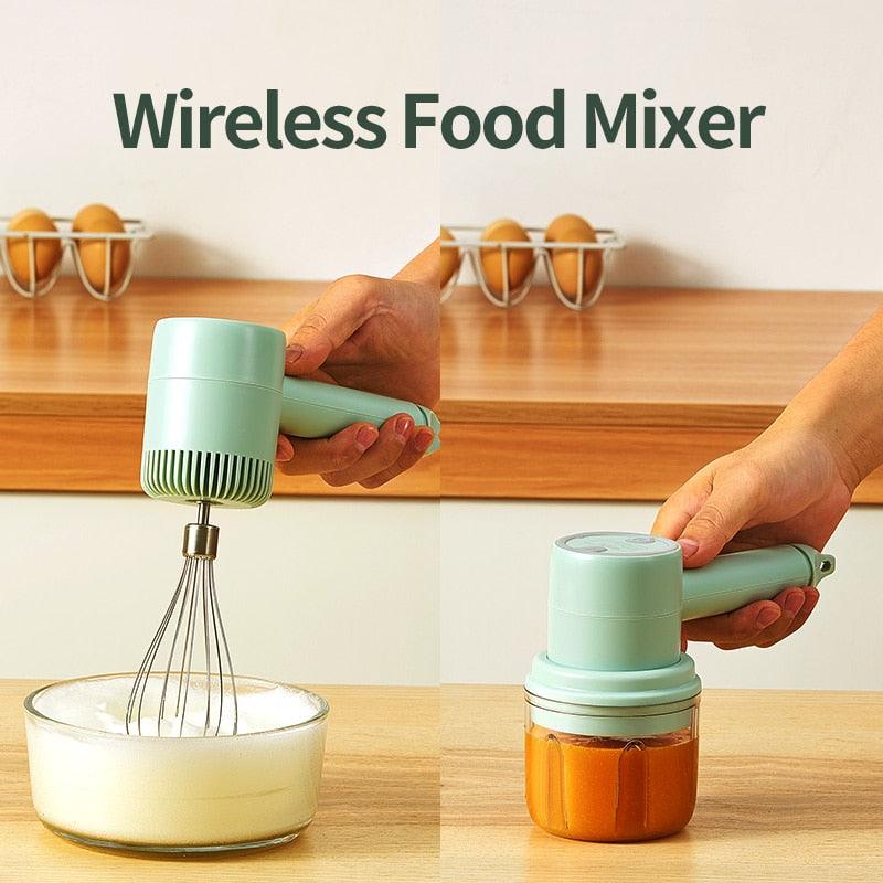 2022 New Wireless Portable Electric Food Mixer Hand Blender 3 Speeds High Power Dough Blender Egg Beater Hand Mixer - yokefinds.ie