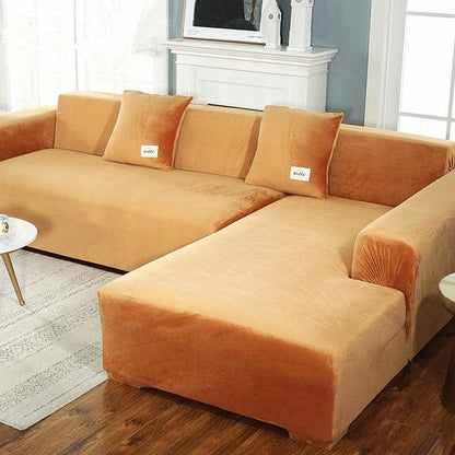 Shaped Sofa Velvet Covers for Living Room - yokefinds.ie