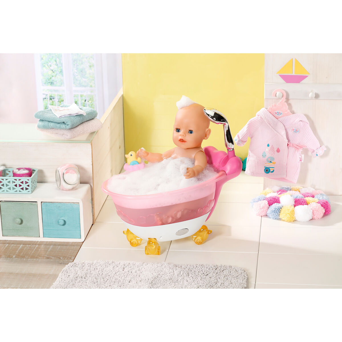 Doll's Bath Set with Accessories Zapf Bath Bathtub - Yokefinds Ireland