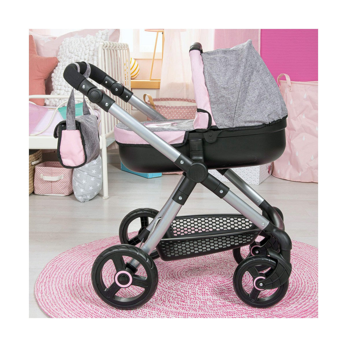 Doll Stroller Reig Stule Pram Grey 63 cm - Yokefinds Ireland