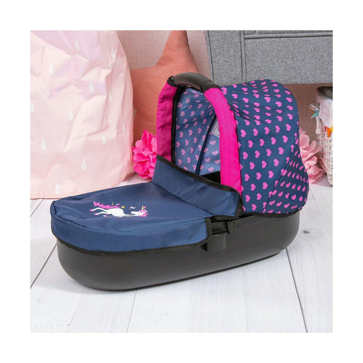 Doll Stroller Reig Stule Pram Navy Blue 63 cm - Yokefinds Ireland