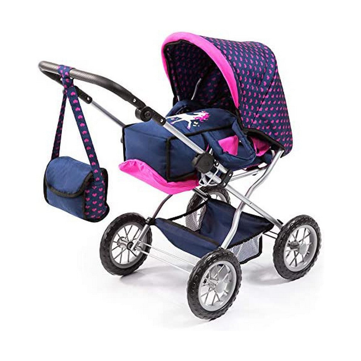 Doll Stroller Reig Big Combi Blue Pink - Yokefinds Ireland