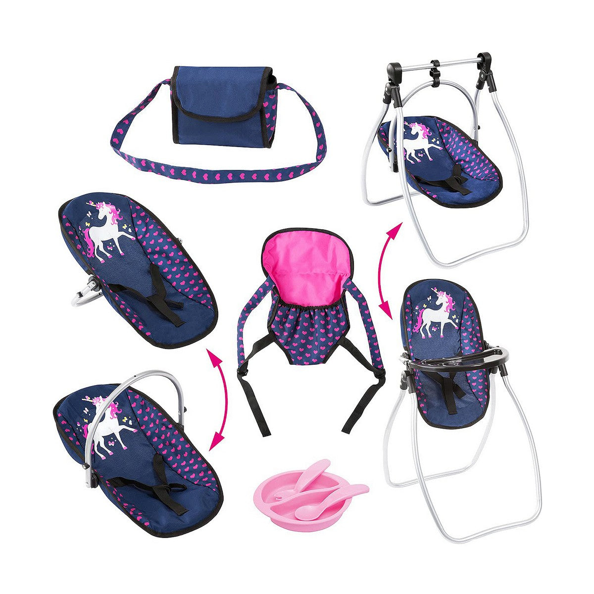 Dolls Accessories Reig Pink Navy Blue 9-in-1 - Yokefinds Ireland