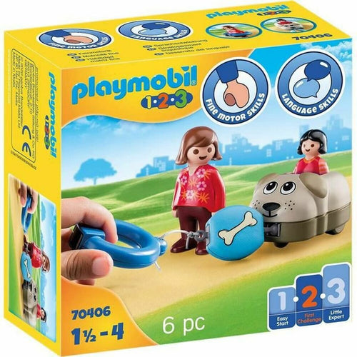 Playset Playmobil 1.2.3 Dog Boys 70406 (6 pcs) - YOKE FINDS 🇮🇪 IE 