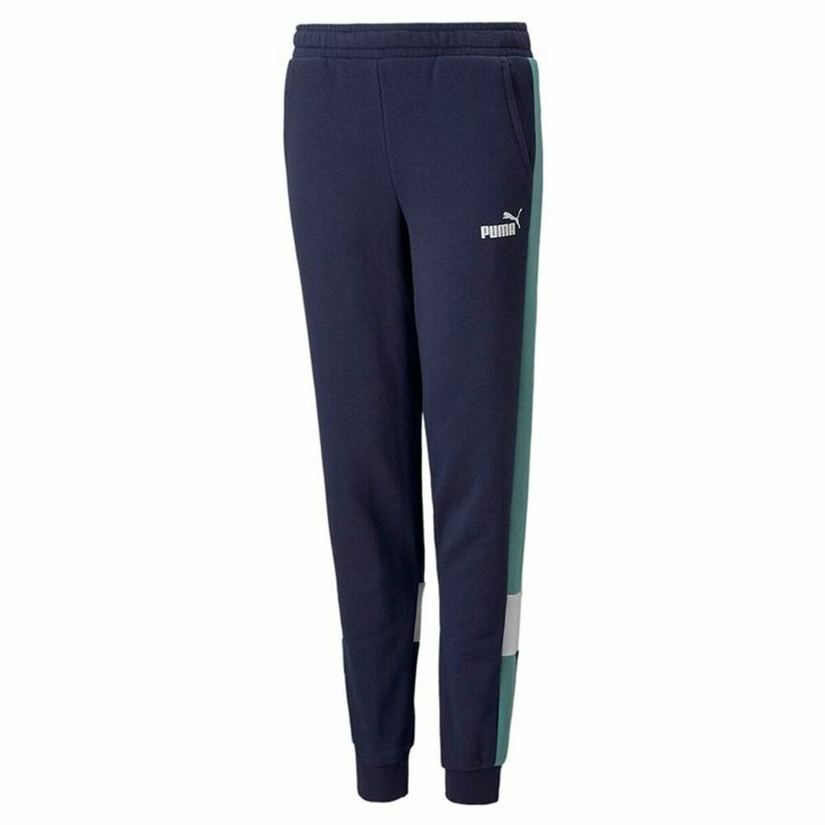 Children's Tracksuit Bottoms Puma Essential+ Colorblock B Dark blue - Yokefinds Ireland