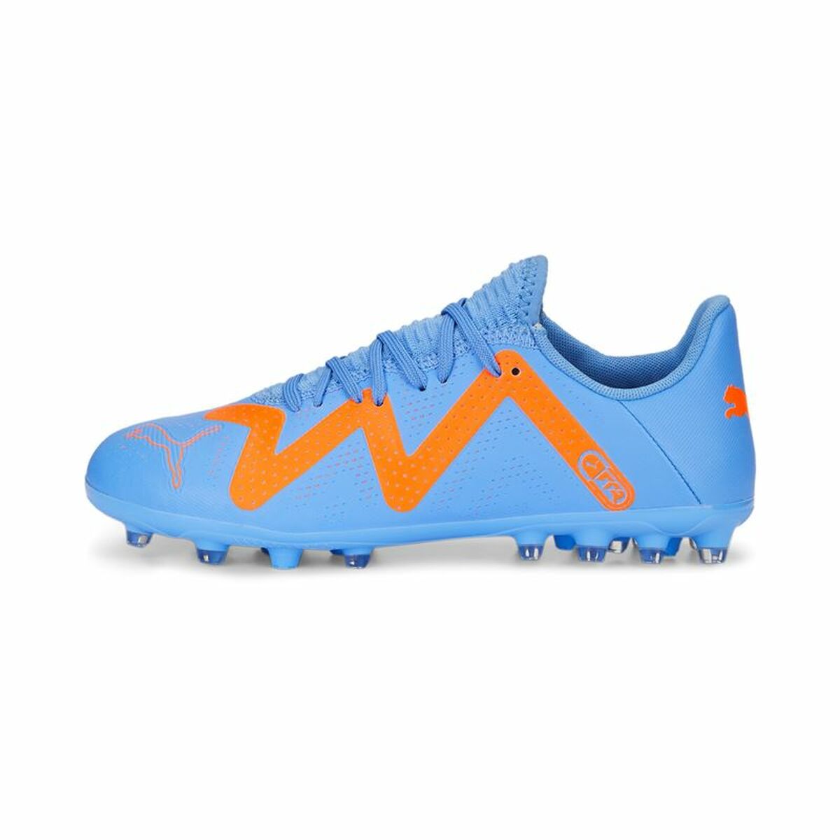 Childrens Football Boots Puma Future Play Mg Glimmer Blue Men