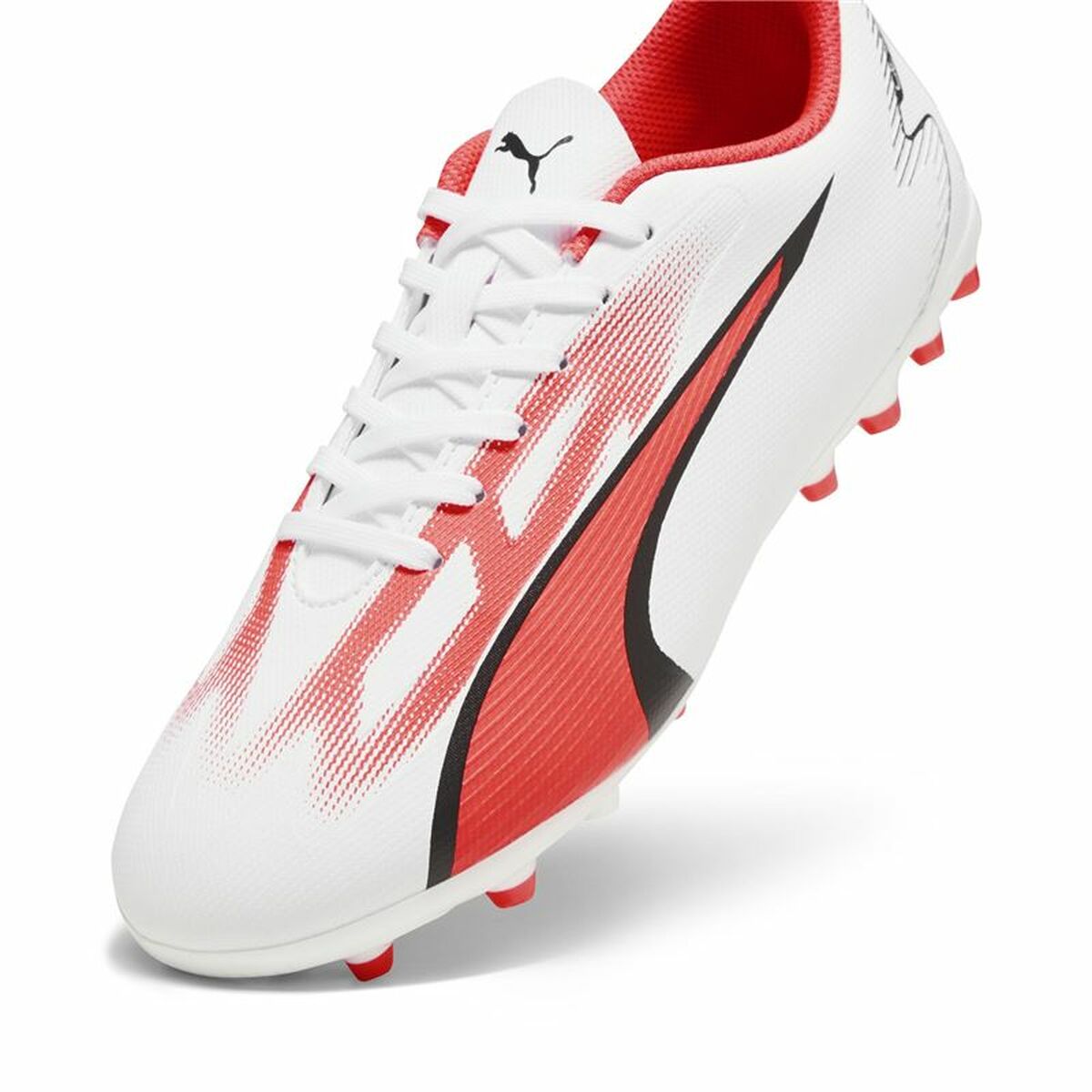 Childrens Football Boots Puma Ultra Play MG White Red