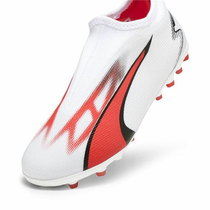 Childrens Football Boots Puma Ultra Match Ll MG White