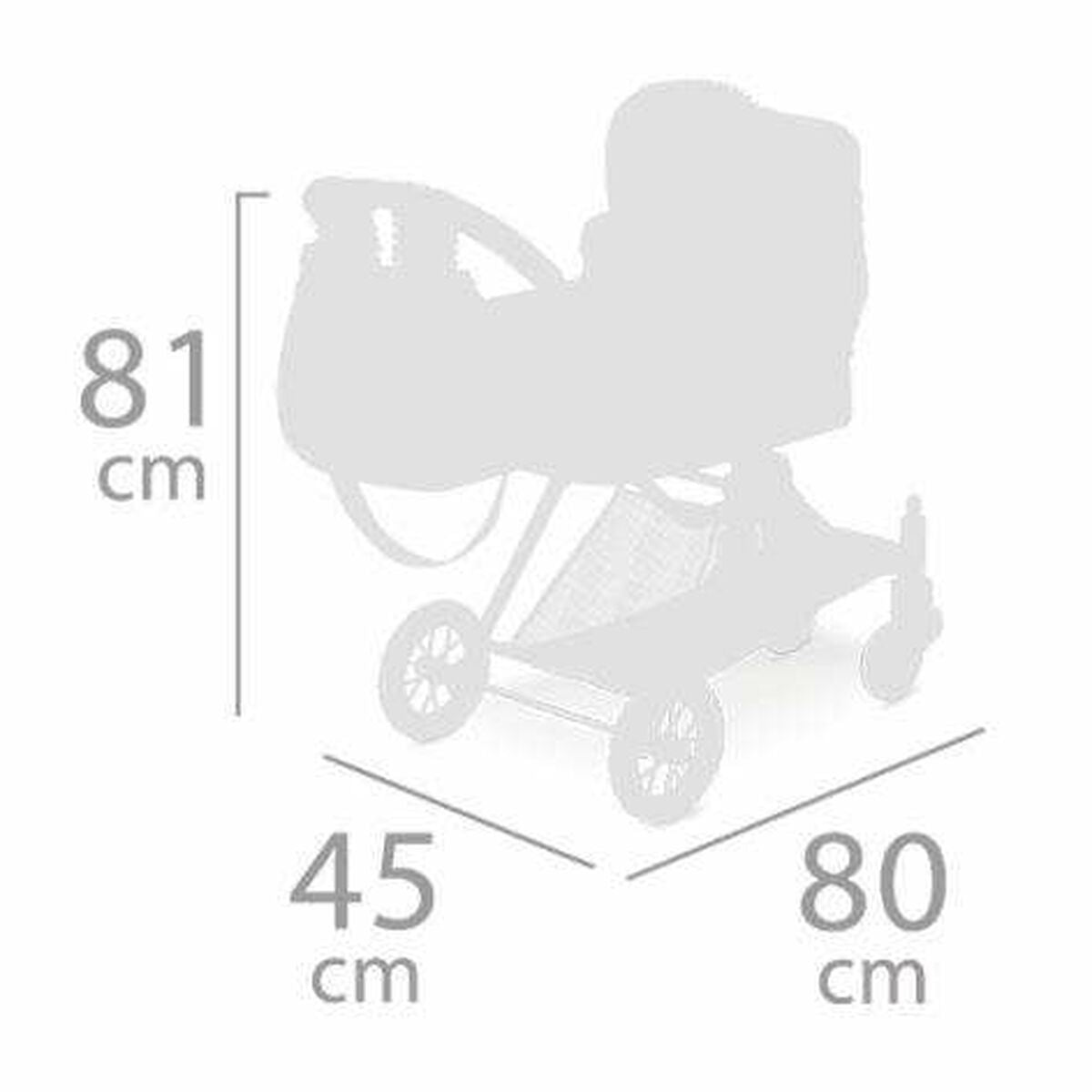 Doll Stroller Decuevas XL 3-in-1 45 x 80 x 81 cm - Yokefinds Ireland