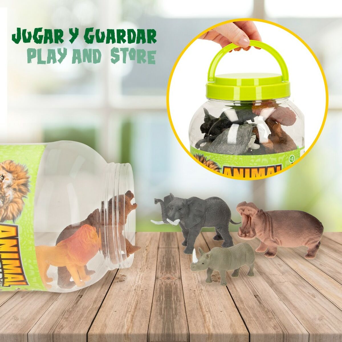 Animal figures Colorbaby 19 Pieces Jungle Plastic 14 x 6 x 5 cm (6 Units)