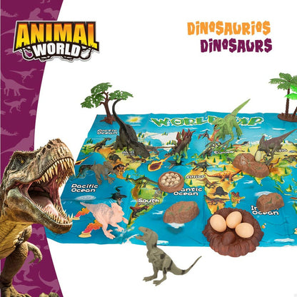 Set of Figures Colorbaby 19 Pieces Dinosaurs Plastic 17 x 9 x 6 cm (6 Units)