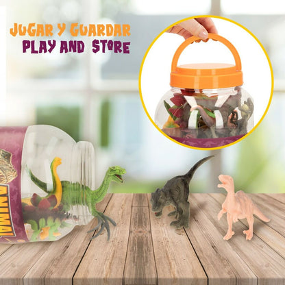 Set of Figures Colorbaby 19 Pieces Dinosaurs Plastic 17 x 9 x 6 cm (6 Units)