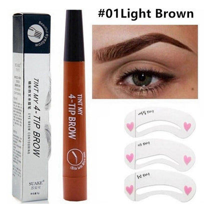 3D 5 Color Waterproof Natural Eyebrow Pencil - yokefinds.ie