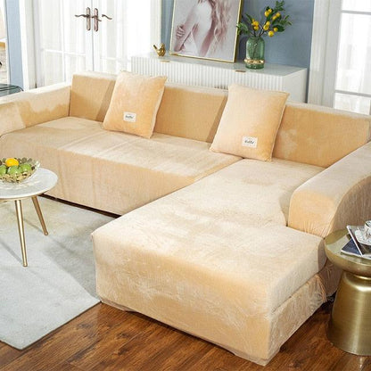 Shaped Sofa Velvet Covers for Living Room - yokefinds.ie