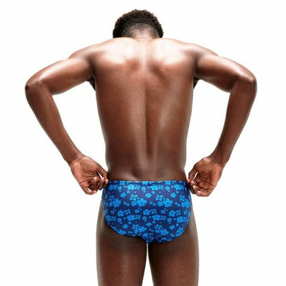 Men’s Bathing Costume Speedo Allover Brief Blue