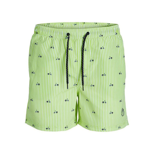 Men’s Bathing Costume PSTFIJI JJSWIM MINI STRIPE LY  Jack & Jones 12227350 Green