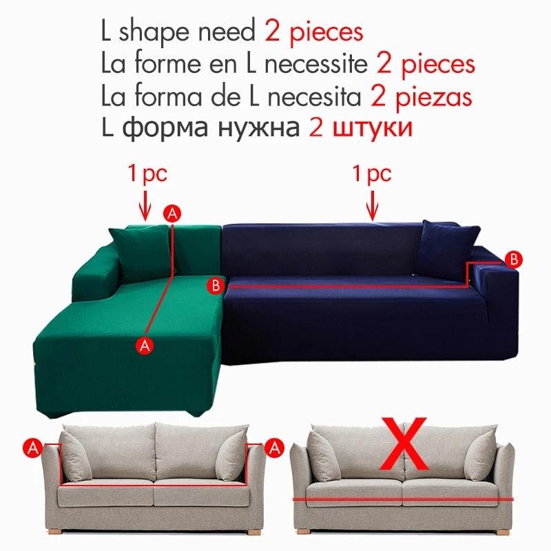 Shaped Sofa Velvet Covers for Living Room - yokefinds.ie