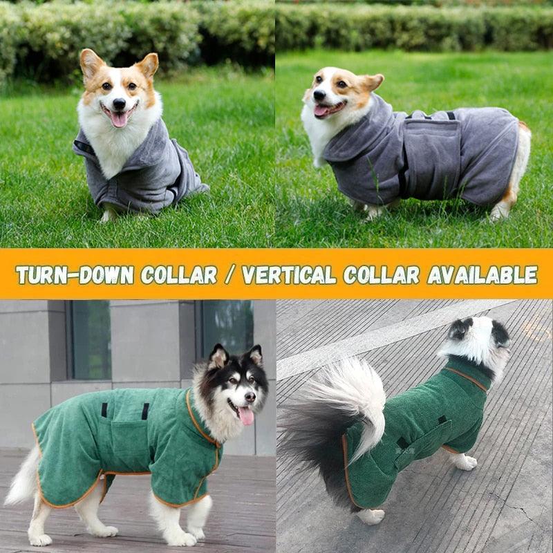 Microfiber Absorbent Pet Drying Coat - yokefinds.ie