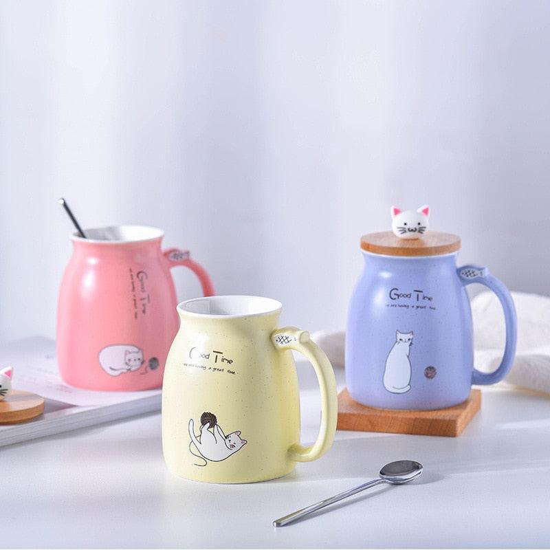 450ml Ceramics Cat Mug - yokefinds.ie