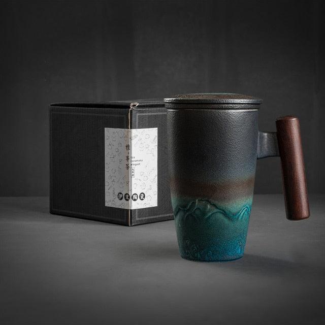 Retro Ceramic Coffee Mug Set - yokefinds.ie