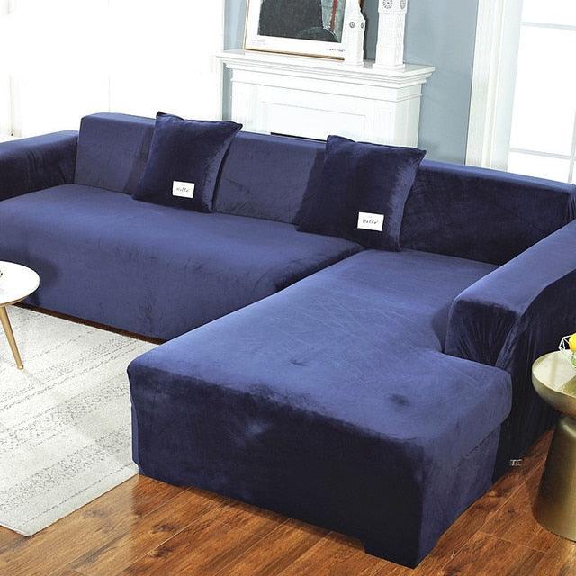 Shaped Sofa Velvet Covers for Living Room - yokefinds.ie