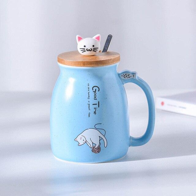 450ml Ceramics Cat Mug - yokefinds.ie