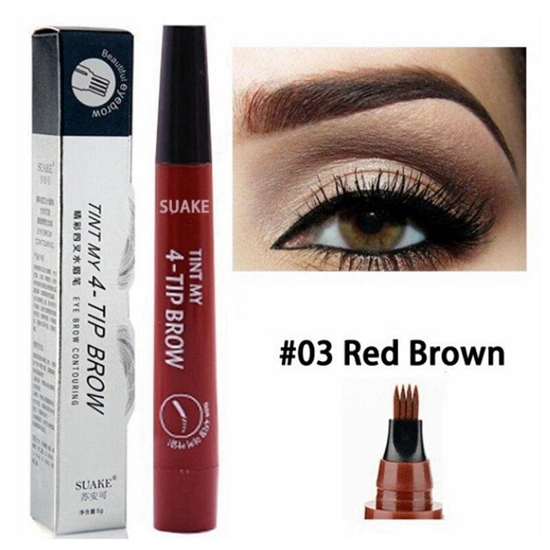 3D 5 Color Waterproof Natural Eyebrow Pencil - yokefinds.ie