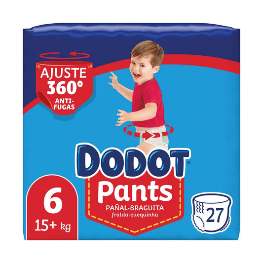 Disposable nappies Dodot Dodot Pants 15+ kg Size 6 27 Units - YOKE FINDS 🇮🇪 IE 