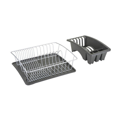 Draining Rack for Kitchen Sink Metaltex Grey (35 x 30 x 11 cm)