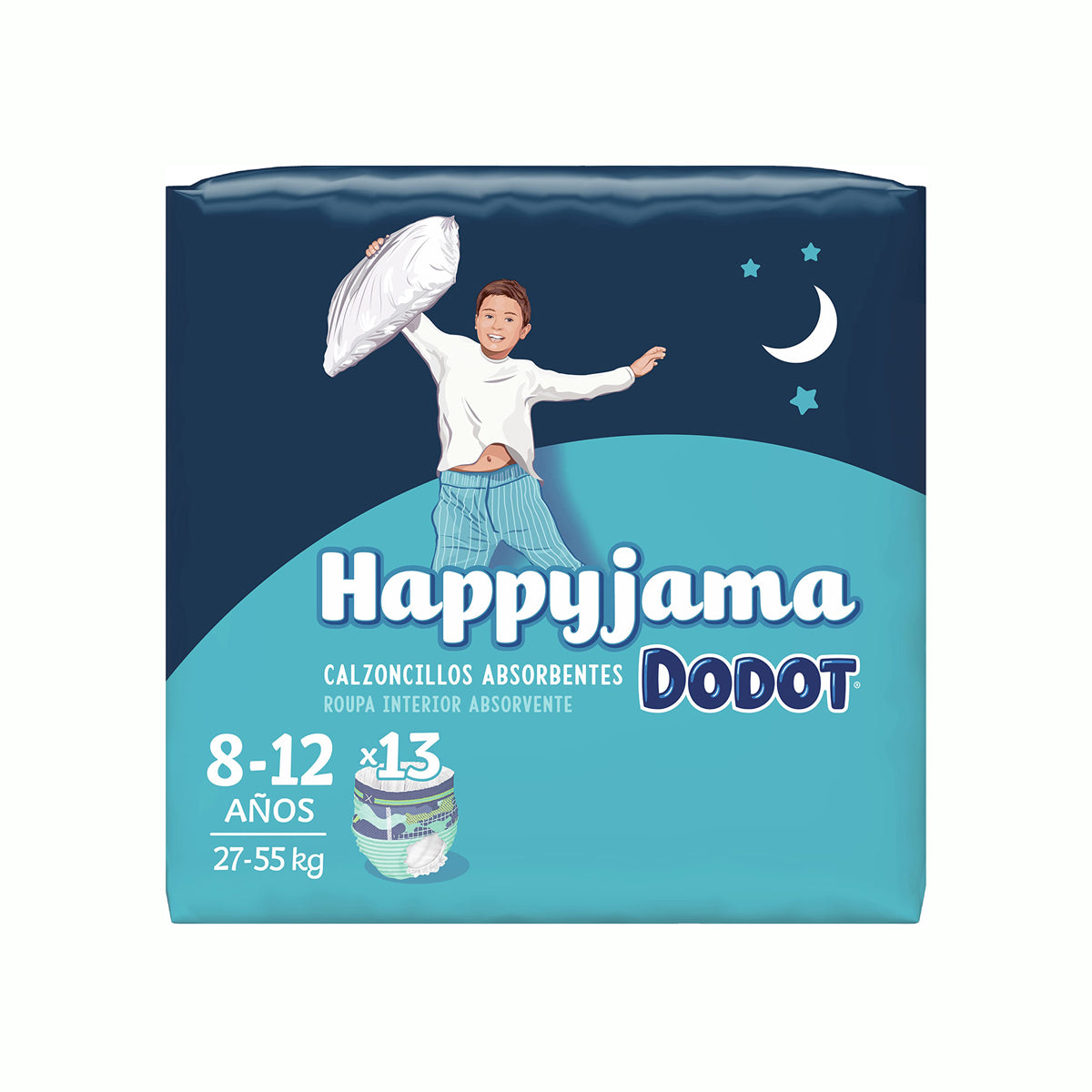 Disposable nappies Dodot Happyjama 8-12 Years Size 8 13 Units Underpants - Yokefinds Ireland