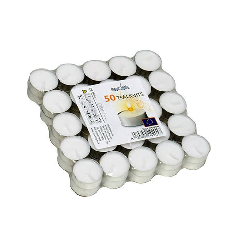 Candle Set Magic Lights 50 Pieces White