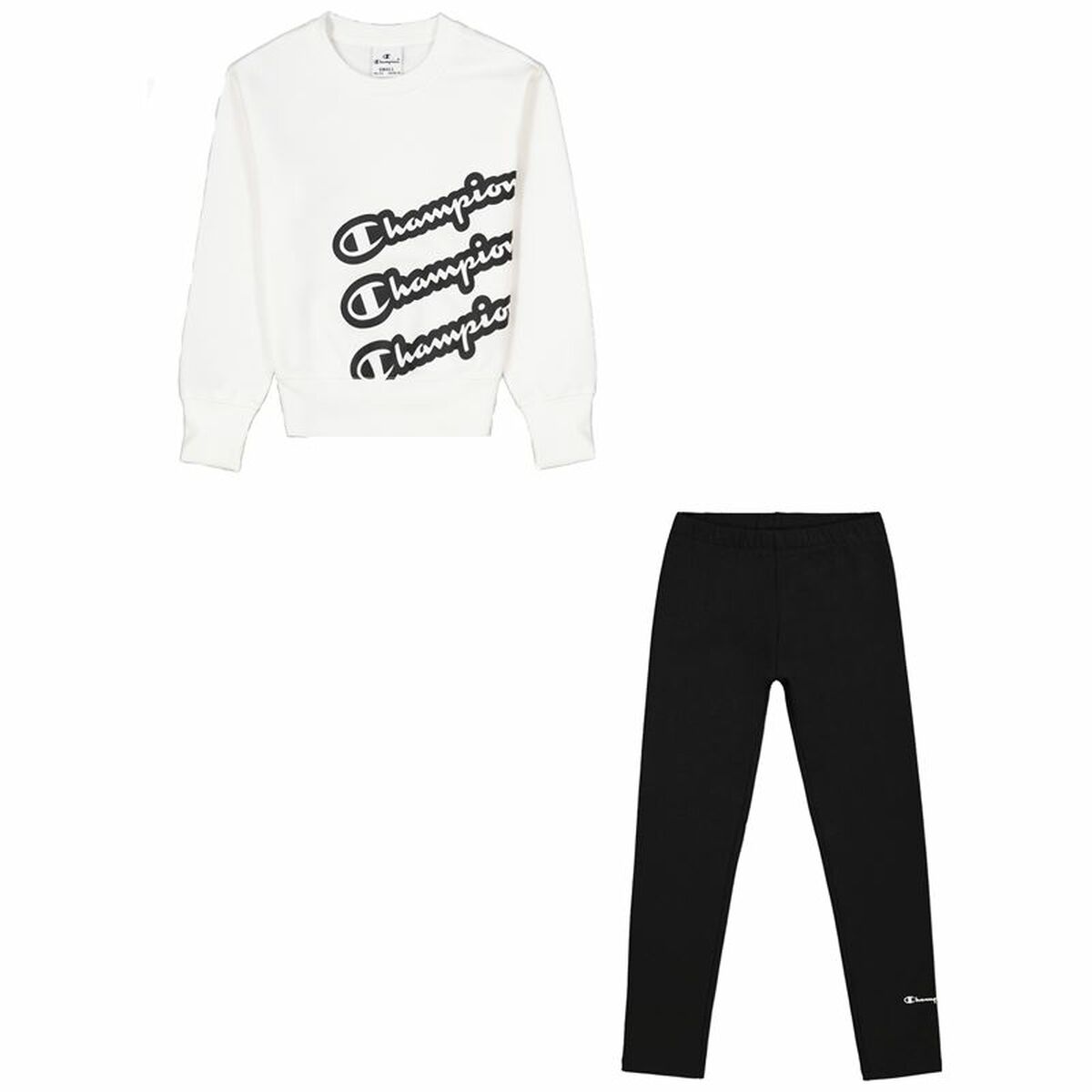 Children’s Tracksuit Champion White/Black - Yokefinds Ireland