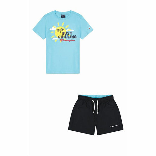 Children's Sports Outfit Champion Blue 2 Pieces Aquamarine