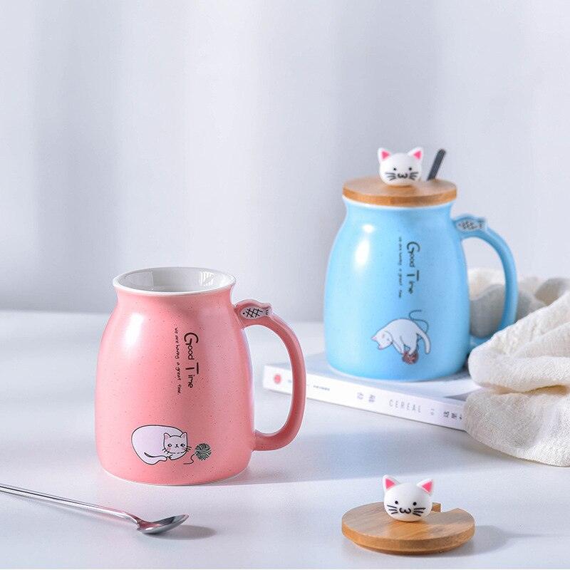 450ml Ceramics Cat Mug - yokefinds.ie